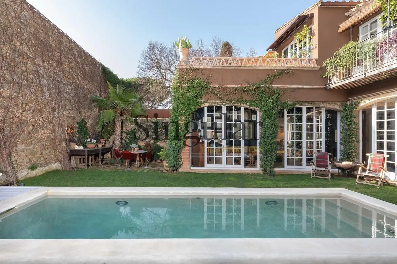 Garden of Country homes for sale in Corçà  with Air Conditioner, Heating and Private garden