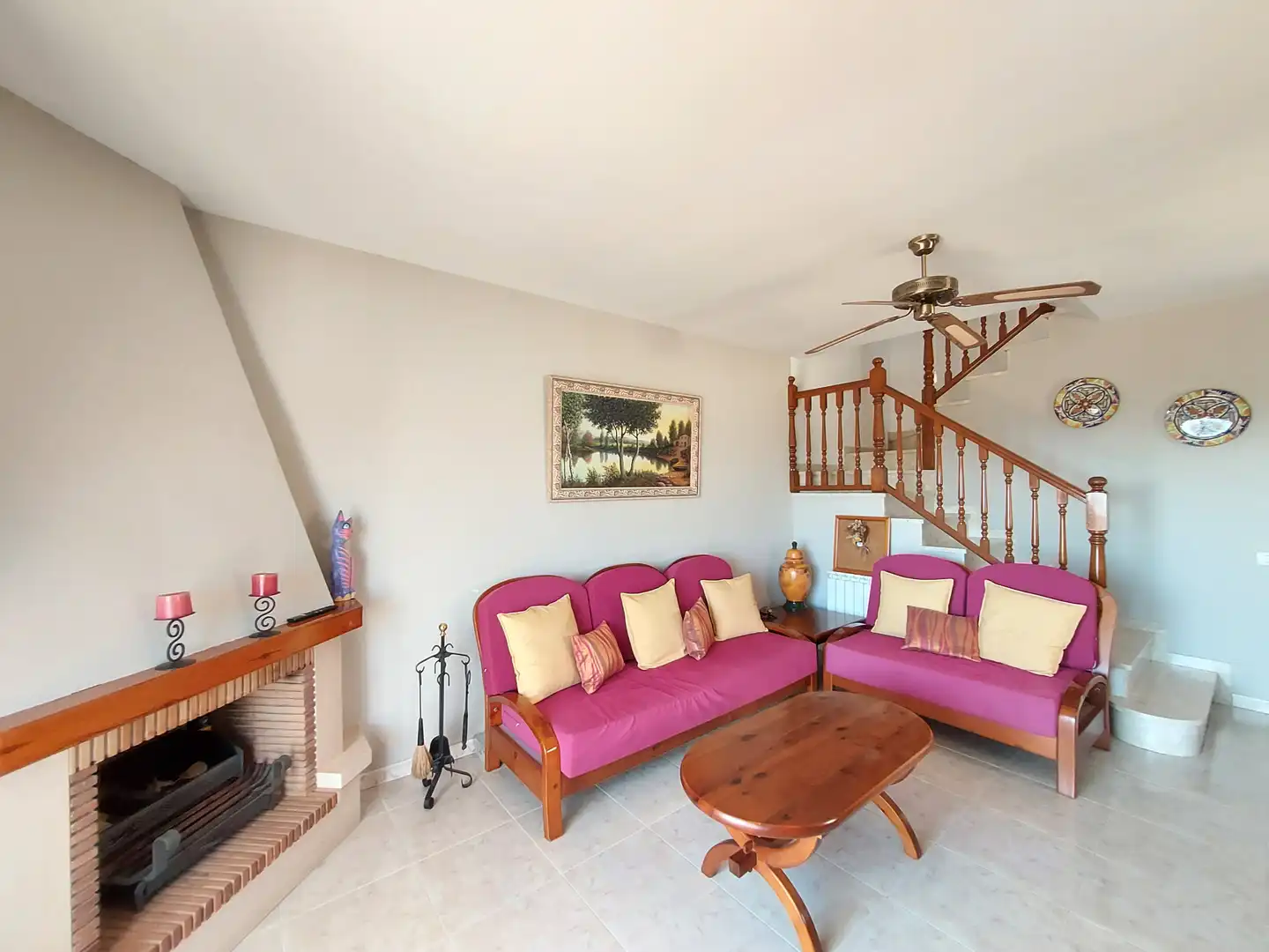 Sala de estar de Casa adosada en venta en El Vendrell con Jardín privado, Terraza y Piscina