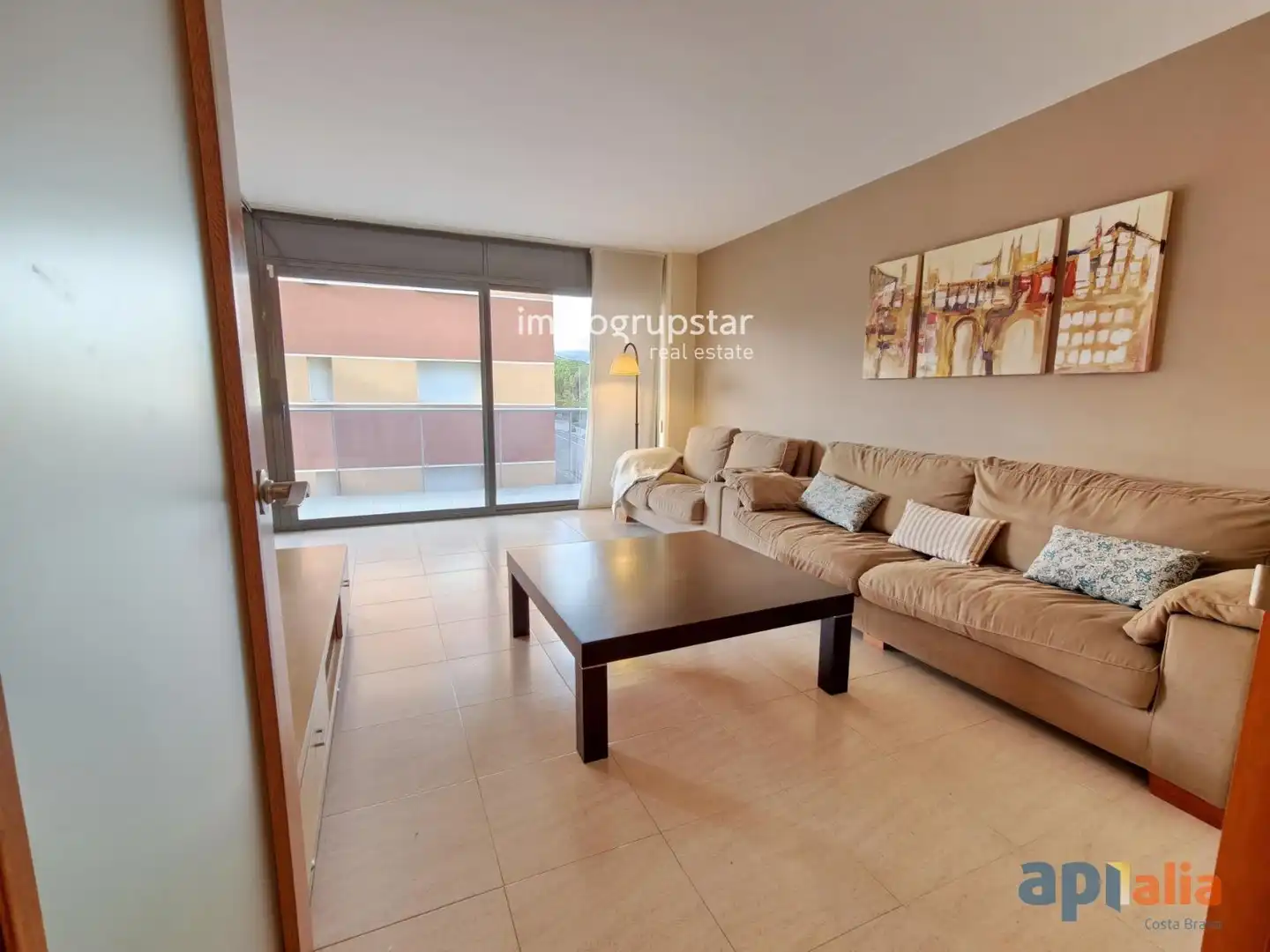 Sala d'estar de Pis en venda en Calonge i Sant Antoni amb Calefacció, Terrassa i Piscina