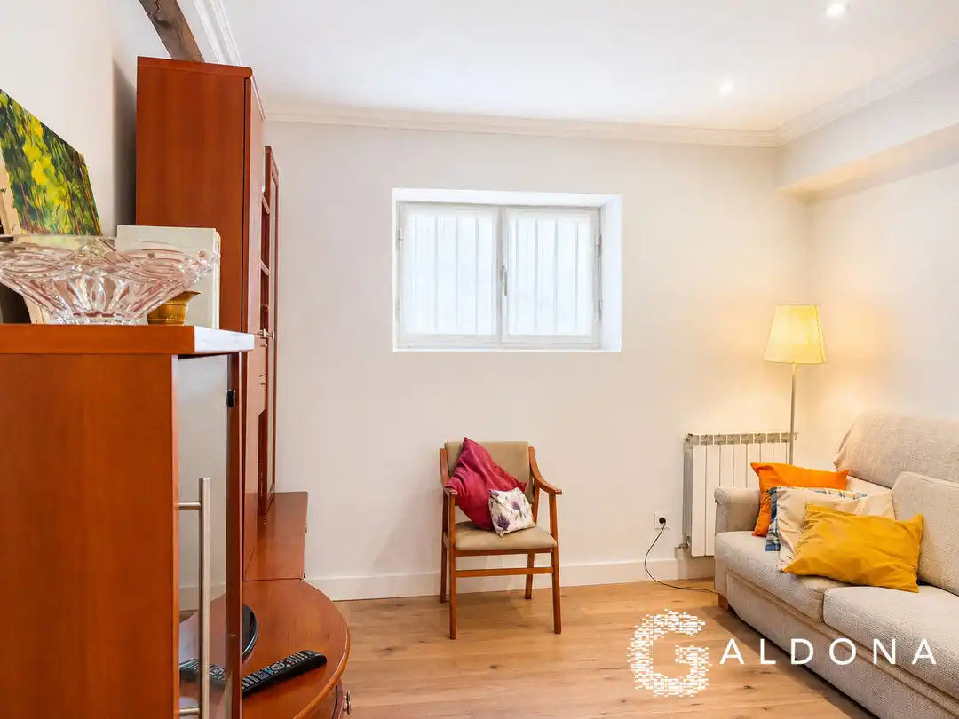Wohnzimmer von Wohnung zur Miete in Donostia - San Sebastián  mit Heizung, Ofen und Waschmaschine