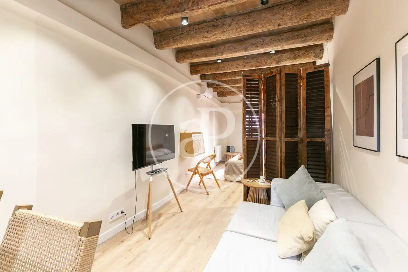 Wohnzimmer von Wohnung zum Verkauf in Barcelona mit Klimaanlage, Heizung und Möbliert