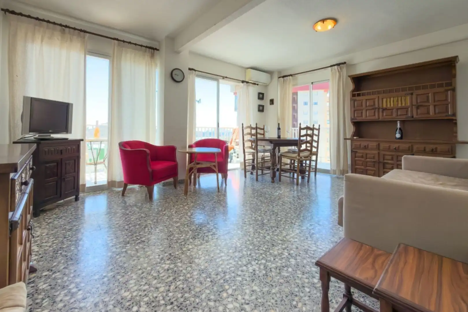 Sala de estar de Apartamento en venta en Calpe / Calp con Aire acondicionado, Calefacción y Terraza
