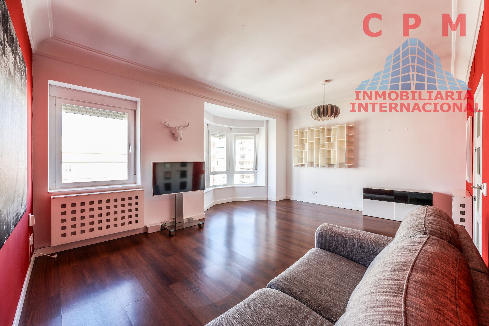Sala de estar de Piso de alquiler en  Madrid Capital con Aire acondicionado, Calefacción y Parquet
