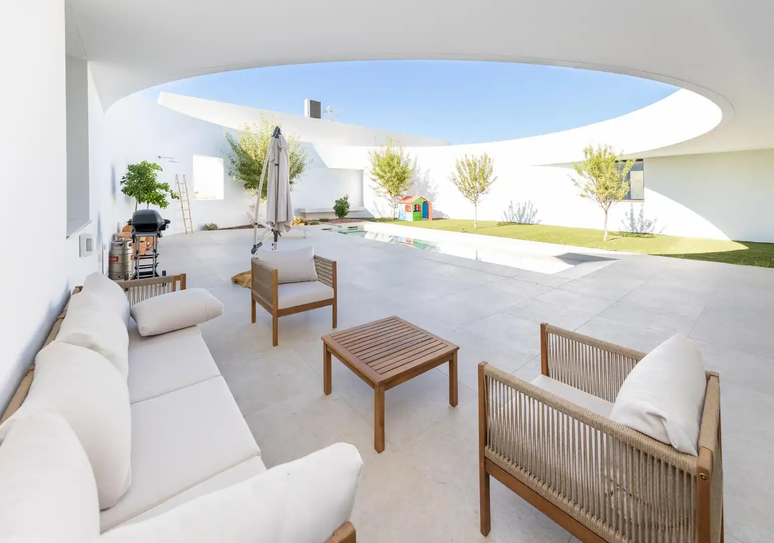 Terraza de Casa o chalet en venta en Albolote con Aire acondicionado, Calefacción y Jardín privado