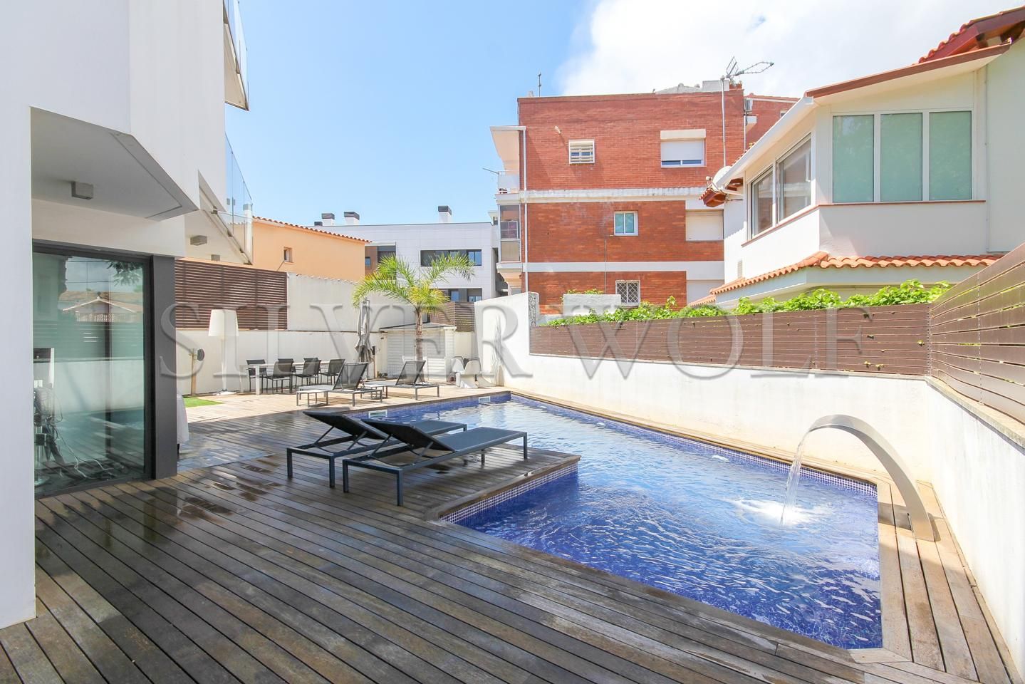 Swimming pool of House or chalet for sale in Castelldefels  with Air Conditioner, Heating and Private garden