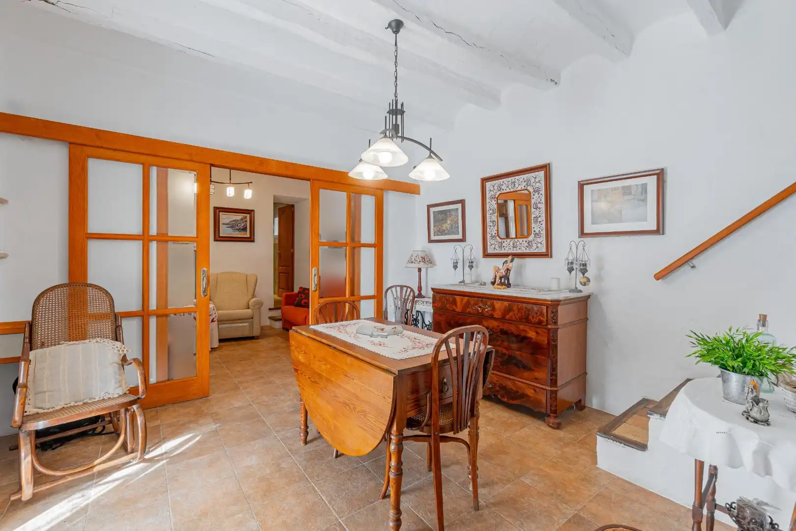 Comedor de Finca rústica en venta en Puigpunyent con Jardín privado, Terraza y Trastero