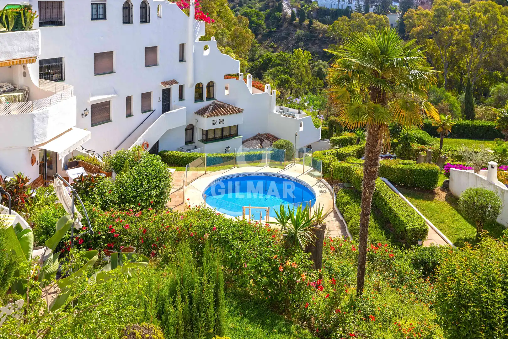 Garden of Duplexes for sale in Marbella  with Heating, Storage room and Swimming Pool