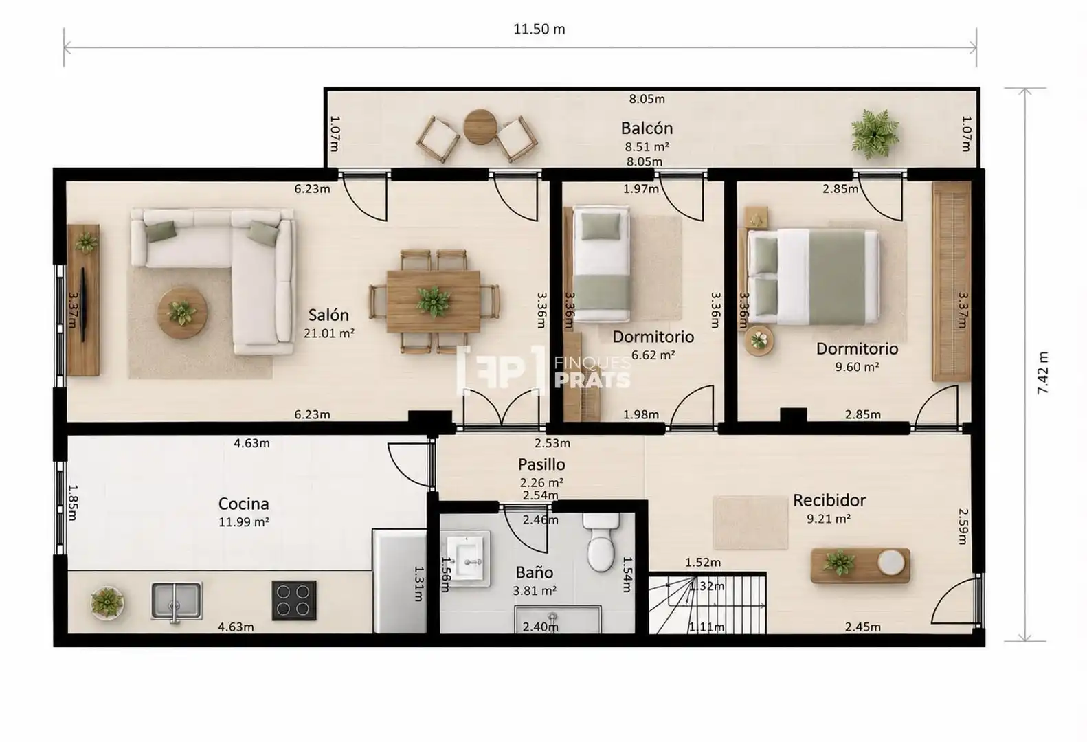 Dúplex en venta en Fraga con Aire acondicionado, Calefacción y Terraza