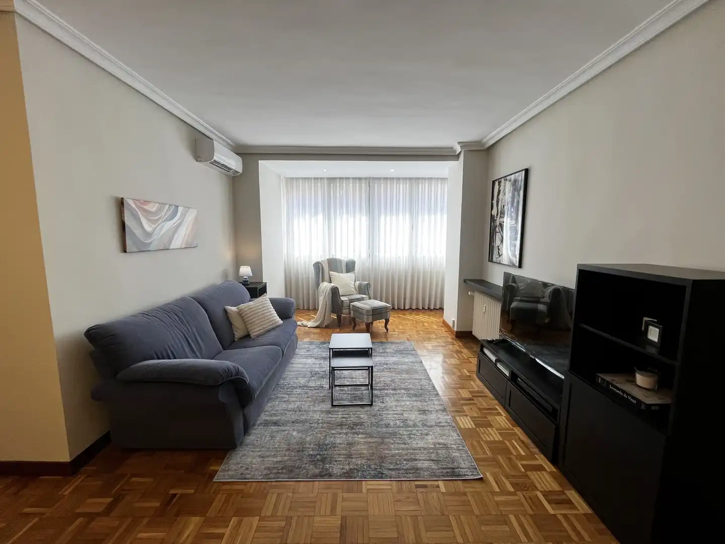Sala de estar de Piso de alquiler en Madrid con Aire acondicionado, Calefacción y Parquet