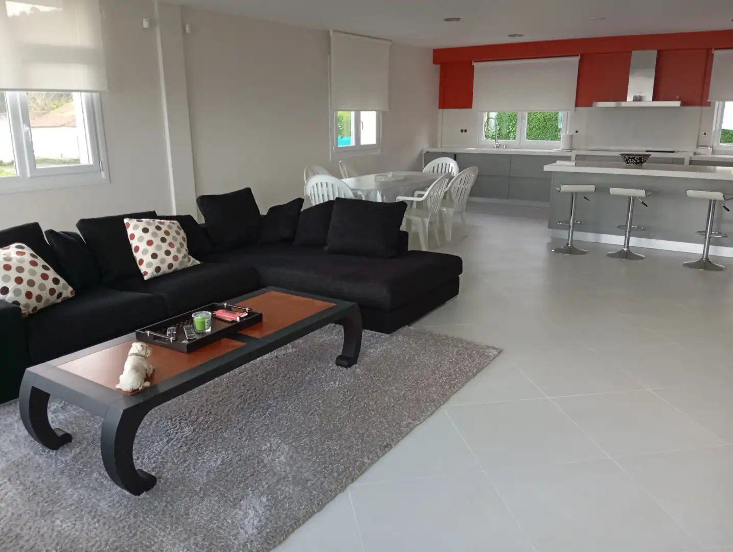 Living room of Houses for sale in Carballo  with Heating, Furnished and Oven