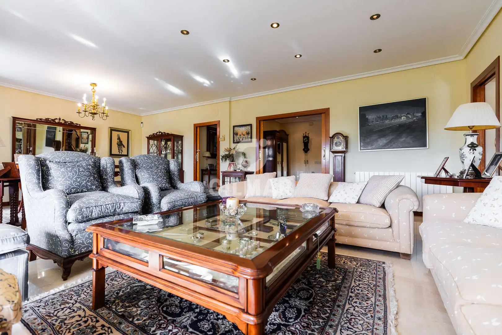 Living room of Houses for sale in Hoyo de Manzanares  with Heating, Private garden and Swimming Pool