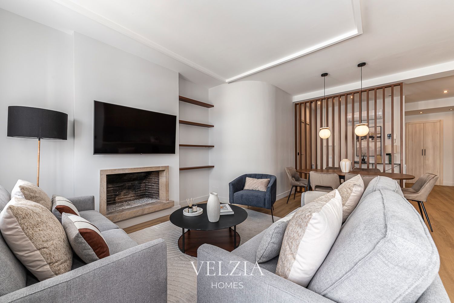 Sala de estar de Piso en venta en  Madrid Capital con Aire acondicionado, Calefacción y Terraza