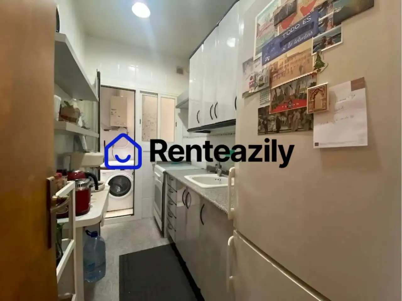 Küche von Wohnung zur Miete in Barcelona mit Klimaanlage, Heizung und Parkett