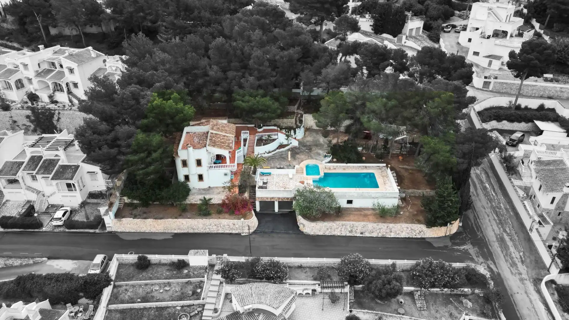 Vista exterior de Casa o chalet en venta en Moraira con Jardín privado, Terraza y Trastero