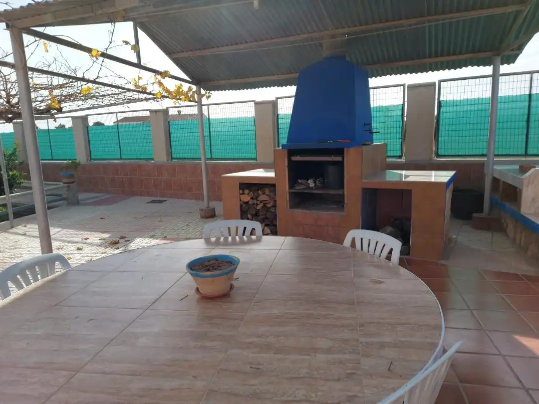 Terrassa de Finca rústica en venda en Fuente Álamo de Murcia amb Aire condicionat, Calefacció i Jardí privat