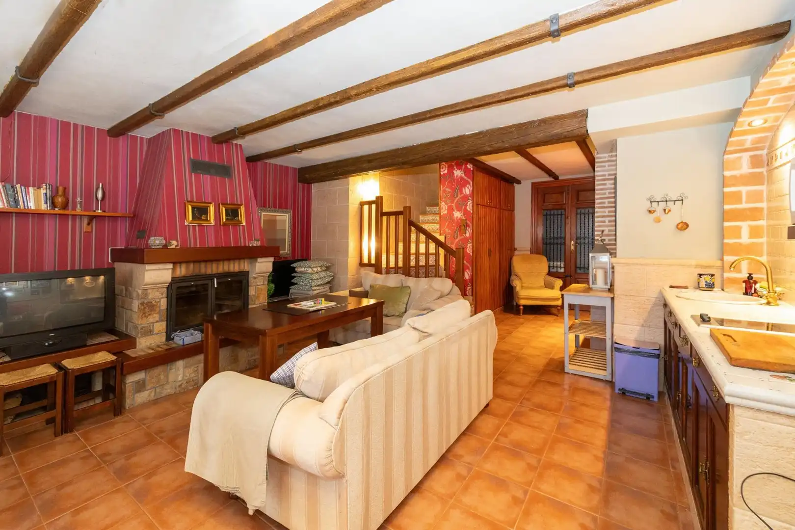 Sala d'estar de Casa o xalet en venda en Alhendín amb Calefacció, Jardí privat i Terrassa