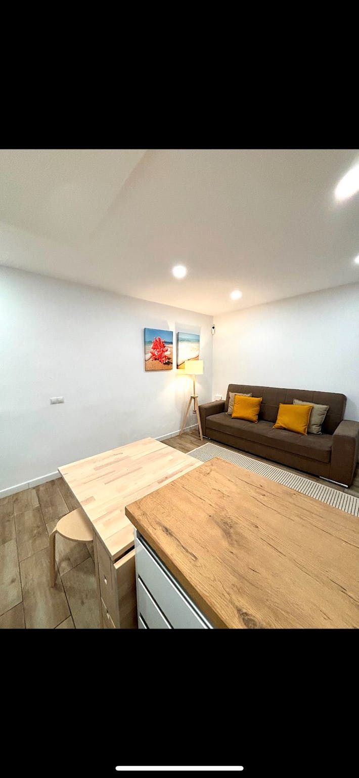 Sala d'estar de Pis de lloguer en  Barcelona Capital amb Aire condicionat, Calefacció i Moblat