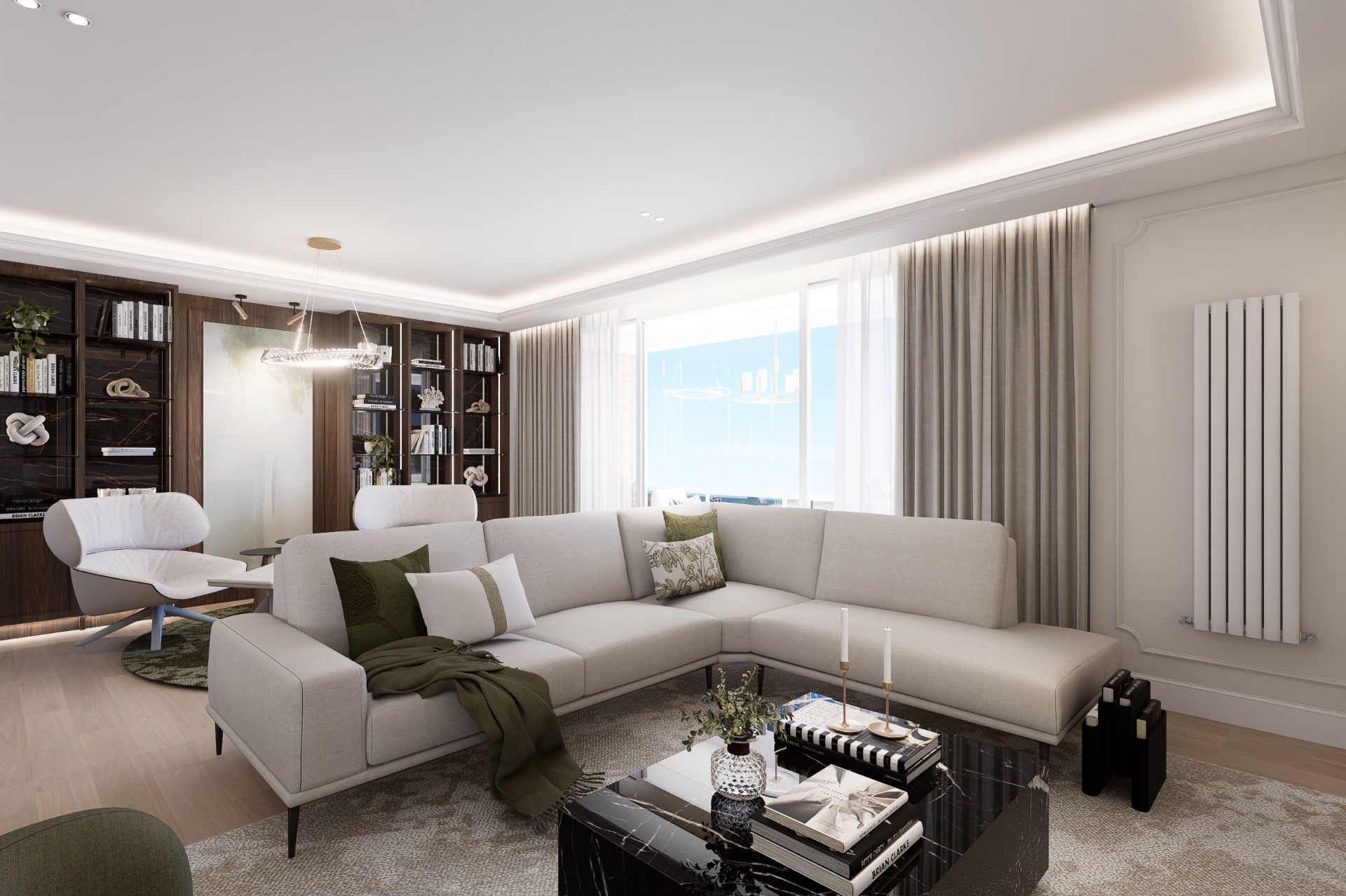 Sala de estar de Piso en venta en  Madrid Capital con Aire acondicionado, Calefacción y Amueblado