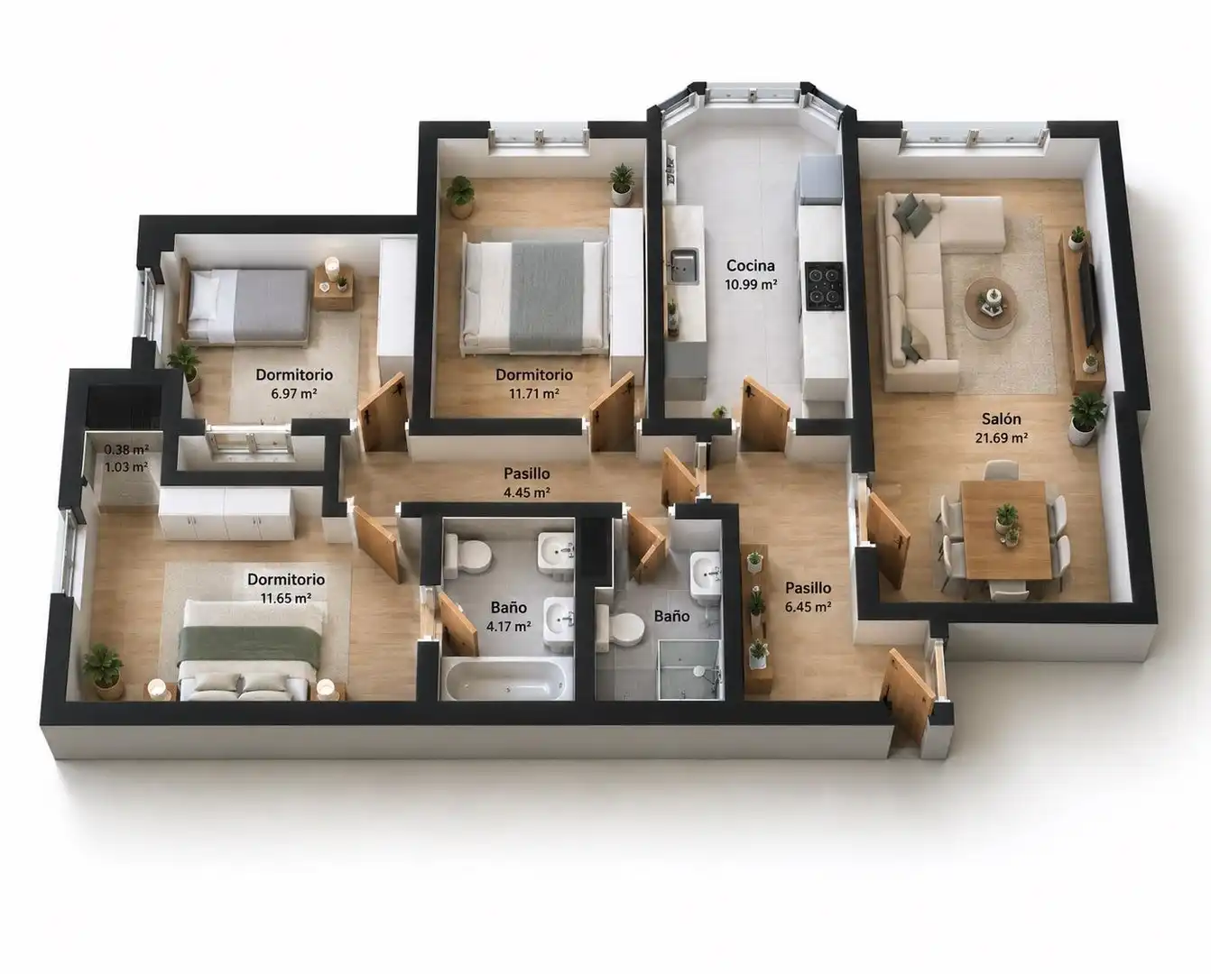 Flat for sale in San Claudio - Trubia - Las Caldas