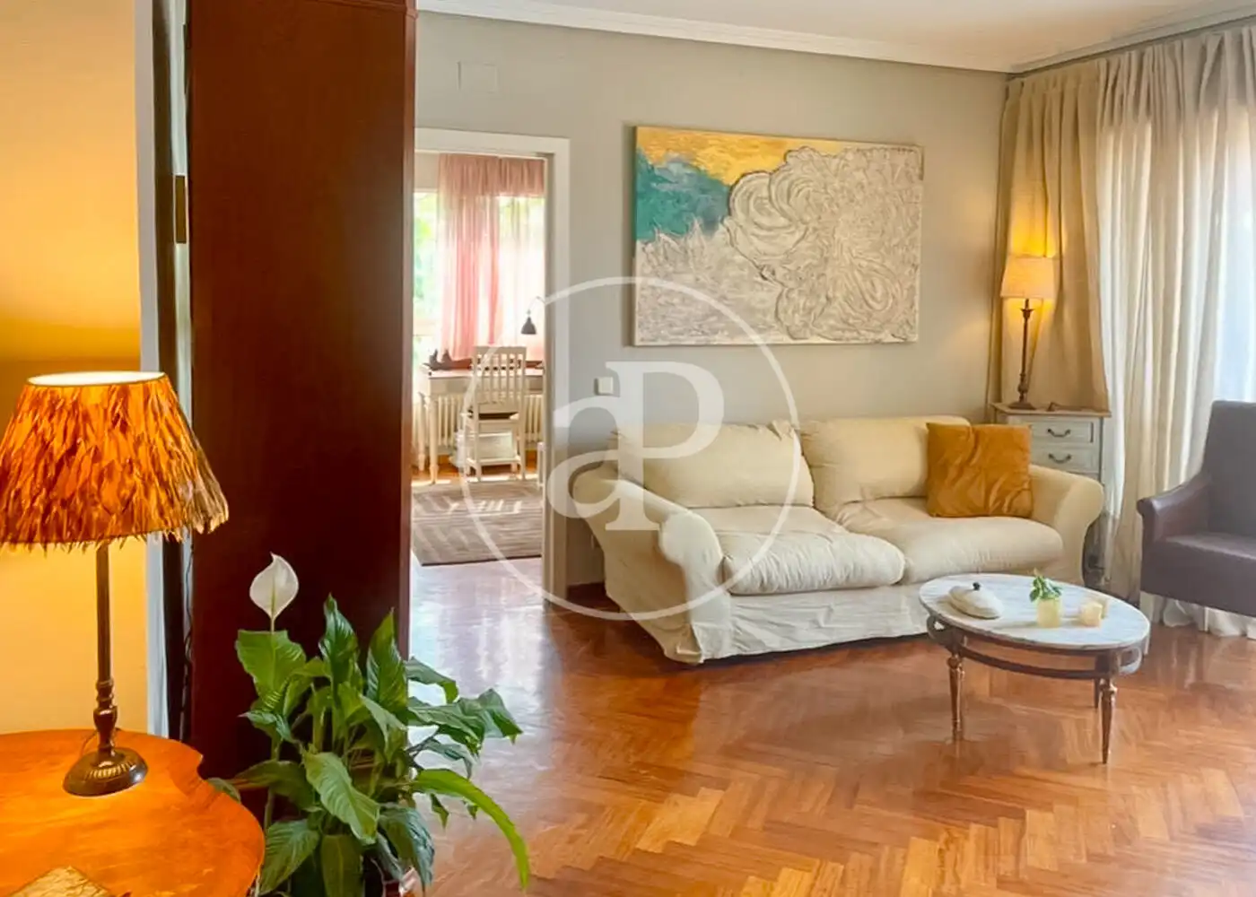 Sala de estar de Ático de alquiler en Madrid con Aire acondicionado, Calefacción y Jardín privado