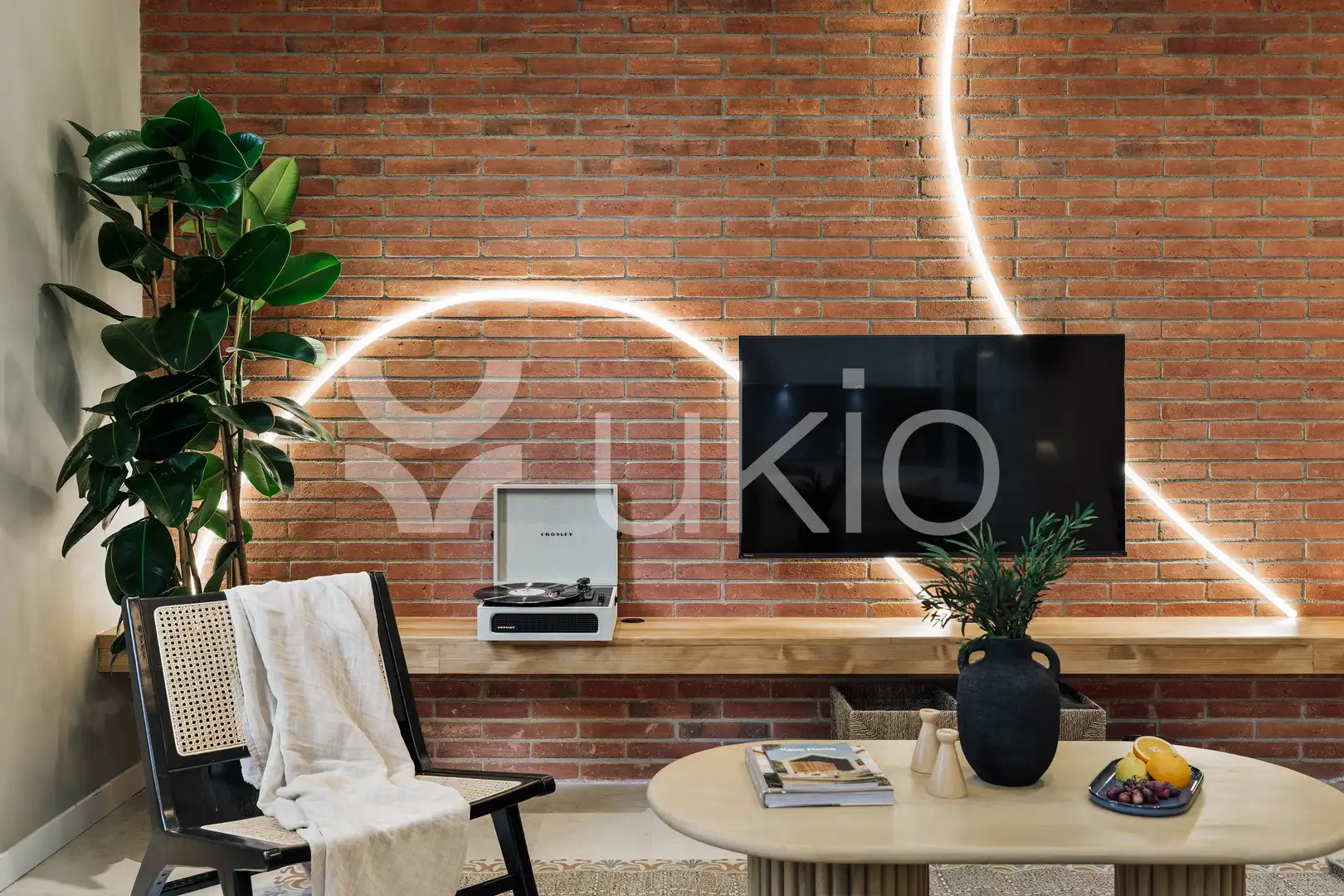 Sala de estar de Apartamento de alquiler en Barcelona con Aire acondicionado, Calefacción y Amueblado