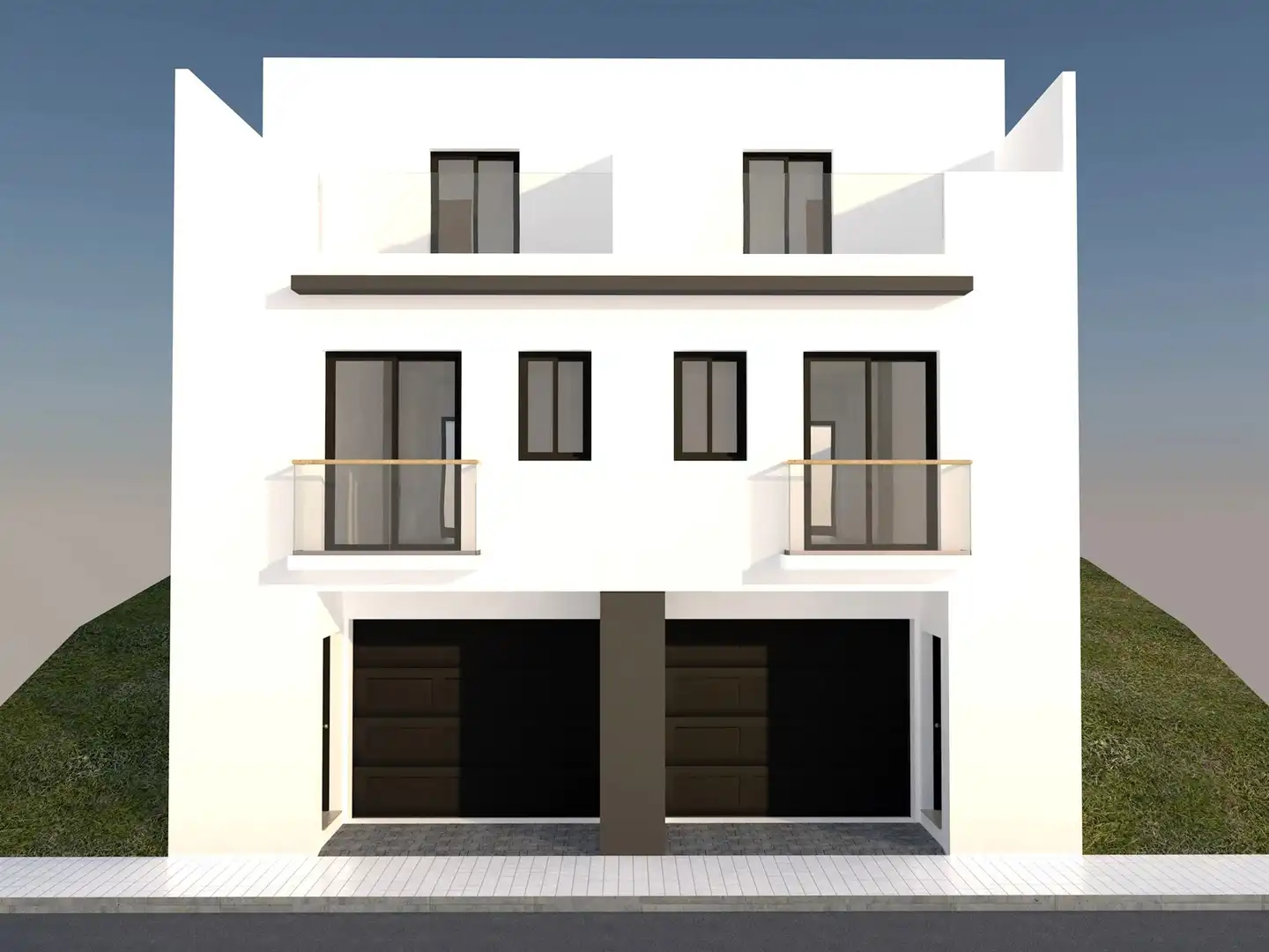 Vista exterior de Casa adosada en venta en Cártama