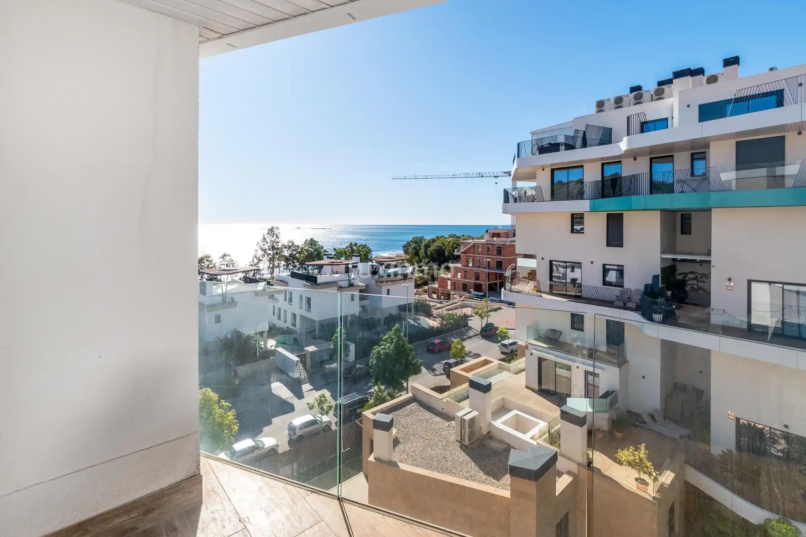 Außenansicht von Wohnung zum Verkauf in Villajoyosa / La Vila Joiosa mit Klimaanlage, Privatgarten und Terrasse