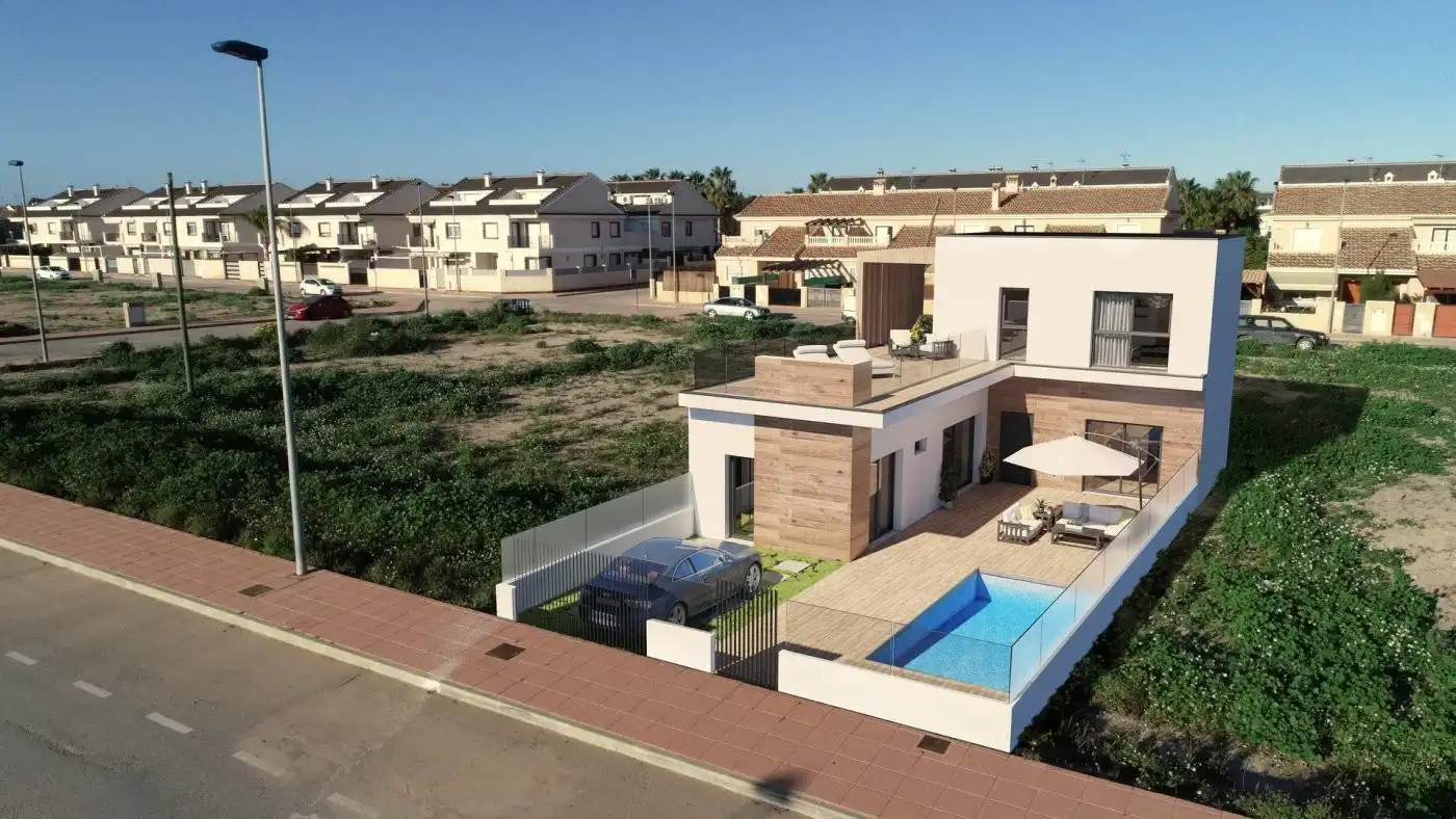 Außenansicht von Country house zum Verkauf in San Javier mit Klimaanlage, Privatgarten und Terrasse
