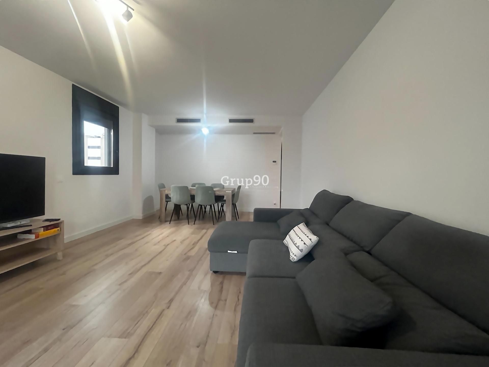 Living room of Flat for sale in  Lleida Capital  with Heating, Parquet flooring and Terrace
