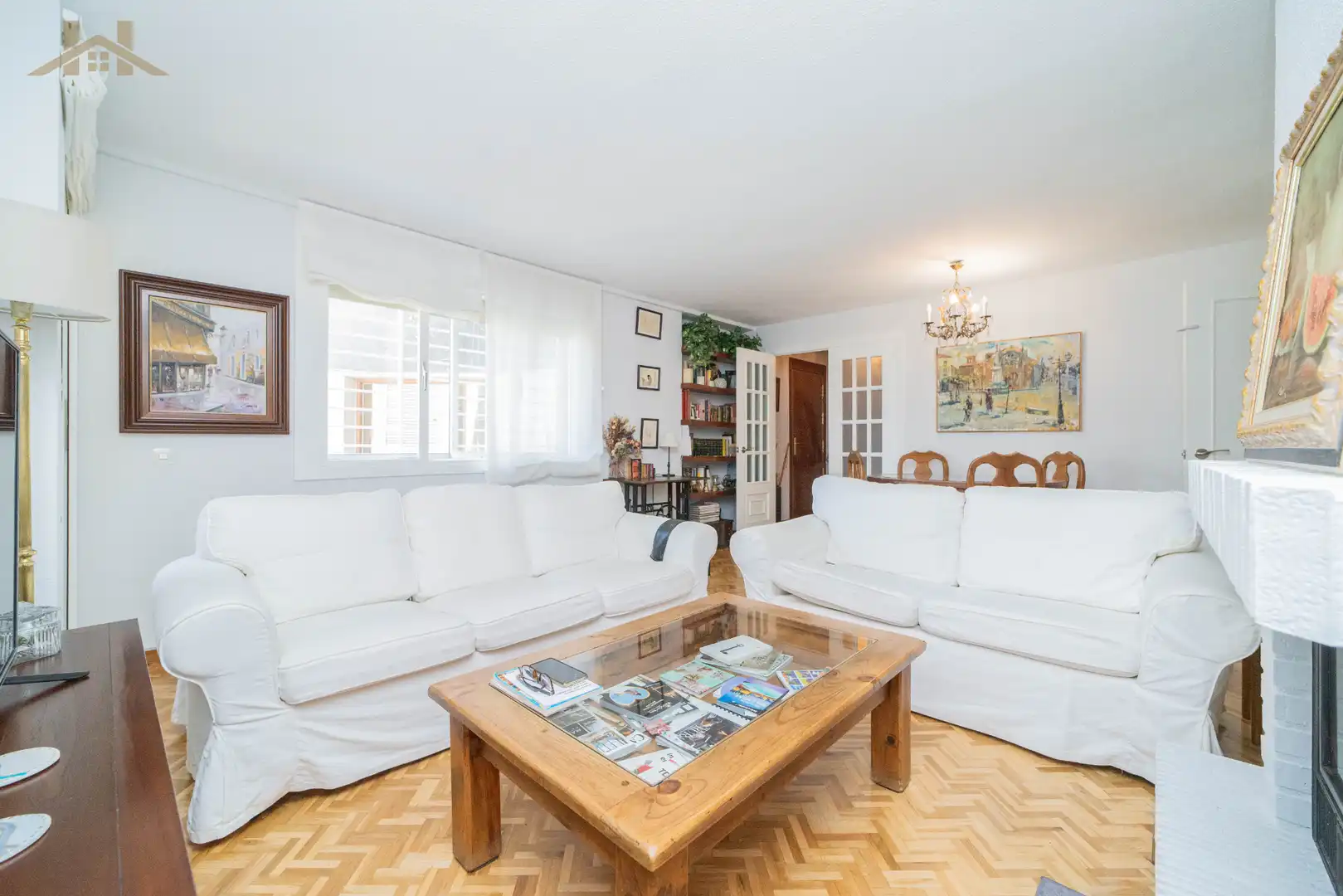 Sala de estar de Piso en venta en Galapagar con Calefacción, Parquet y Terraza