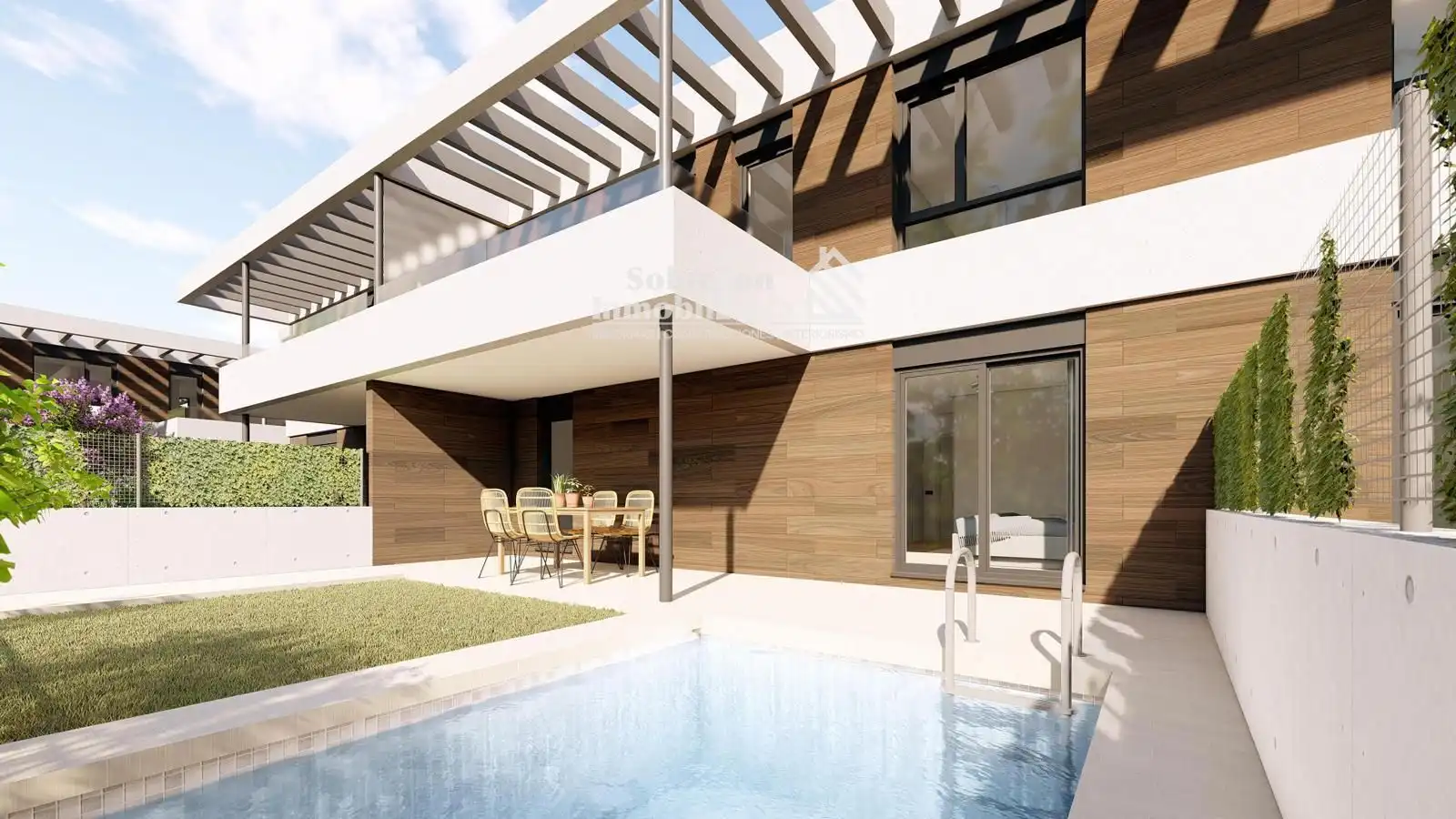 Piscina de Casa adosada en venta en Santa Marta de Tormes con Calefacción, Jardín privado y Terraza