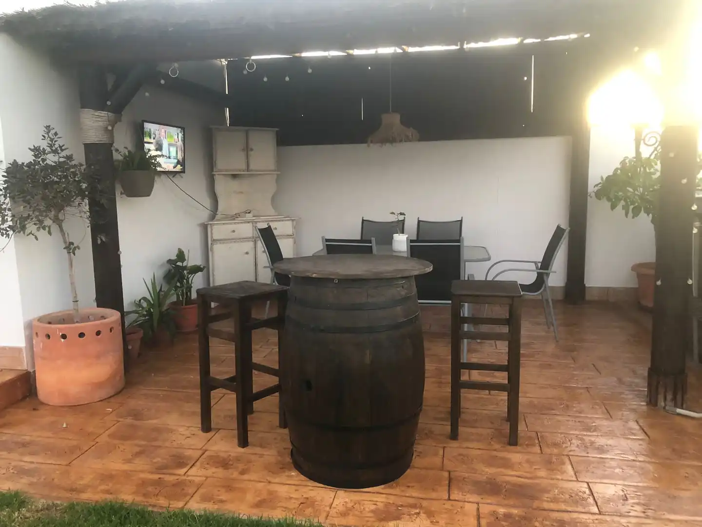Terrassa de Casa o xalet de lloguer en Chiclana de la Frontera amb Aire condicionat, Jardí privat i Terrassa