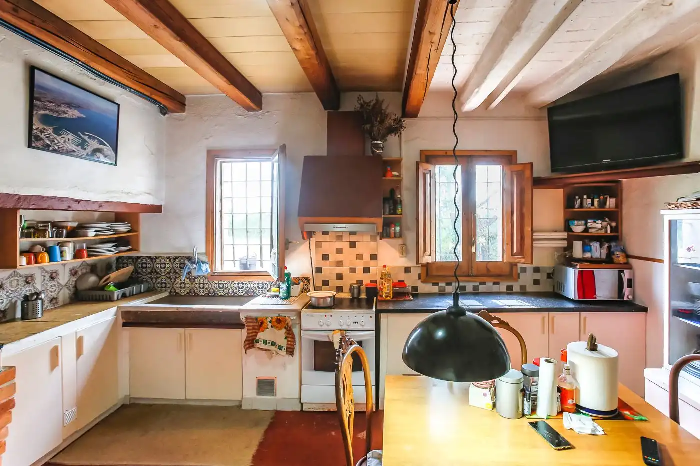 Cocina de Finca rústica en venta en Llambilles