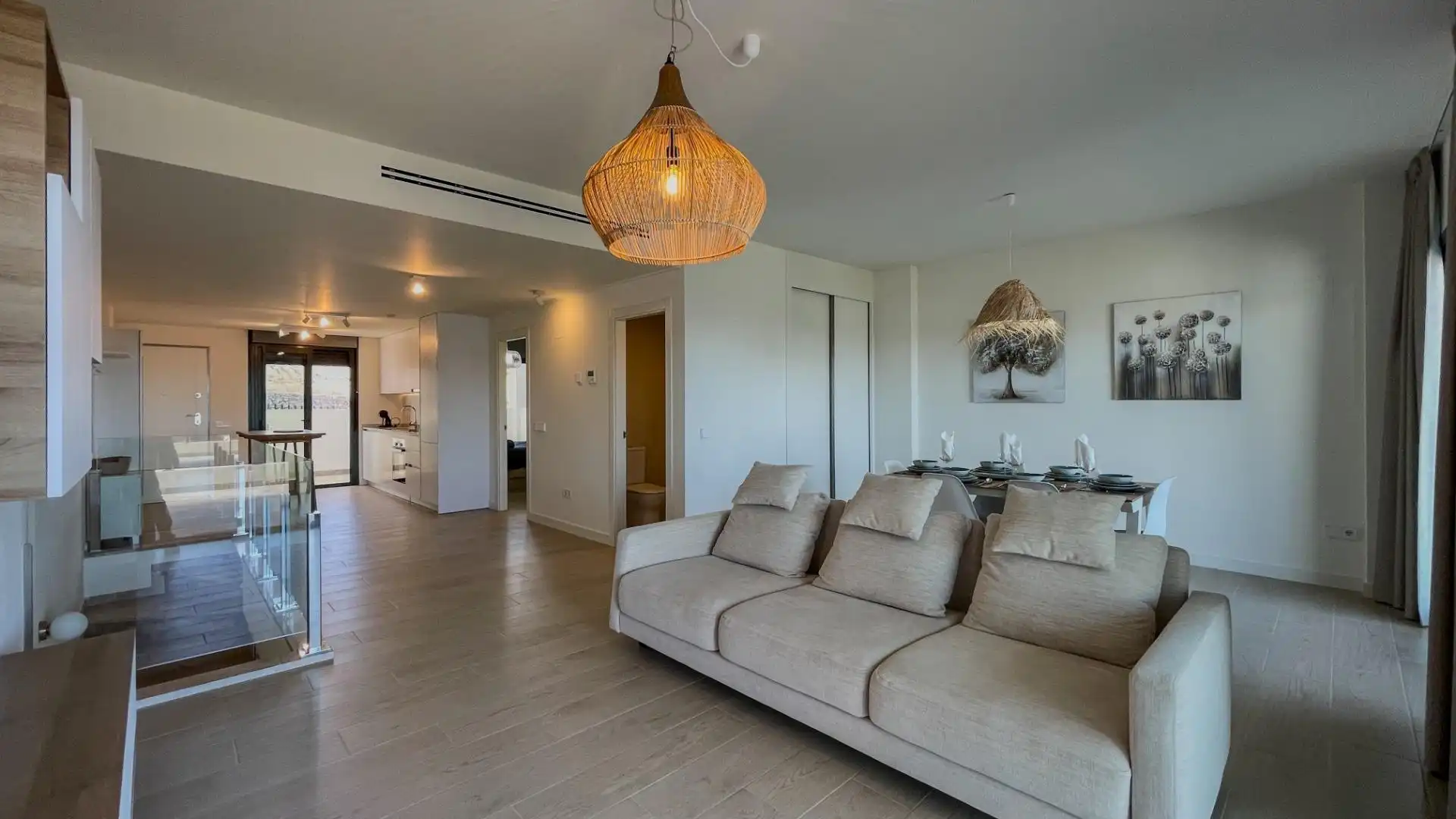 Wohnzimmer von Dachboden zum Verkauf in Finestrat mit Klimaanlage, Terrasse und Möbliert