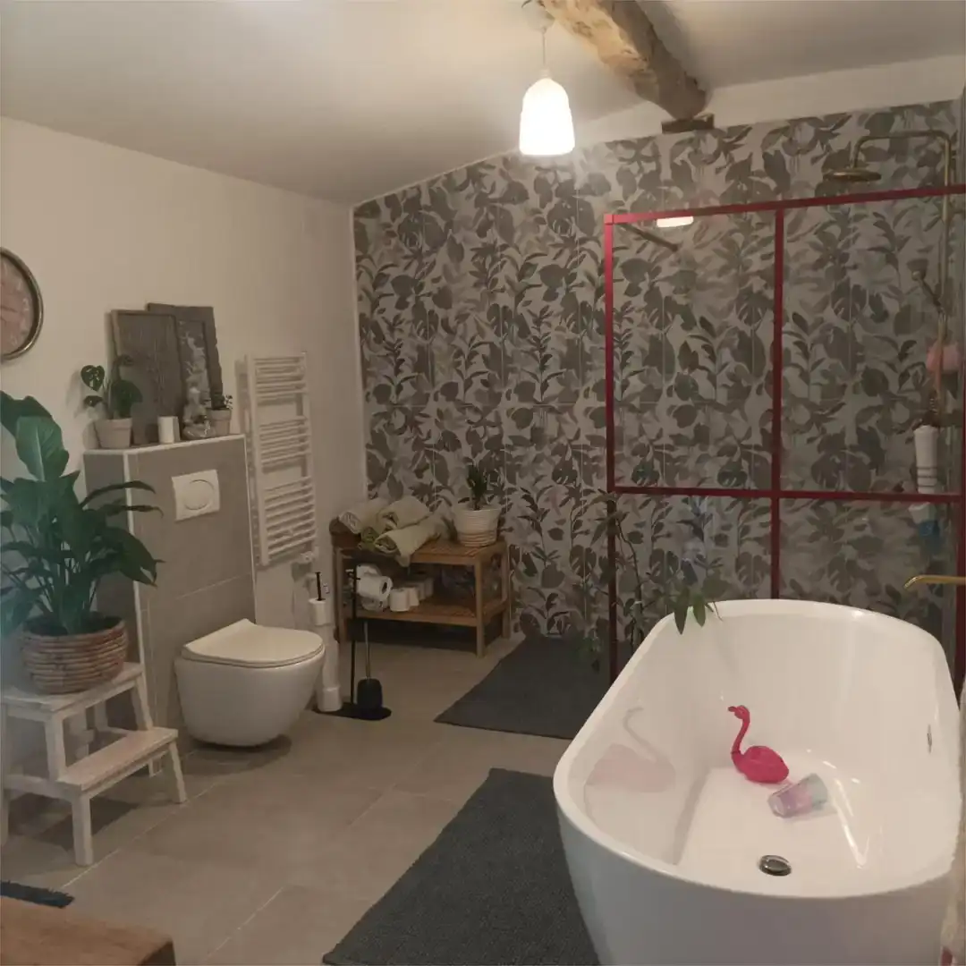 Bany de Finca rústica en venda en Larrabetzu amb Jardí privat, Forn i Rentadora