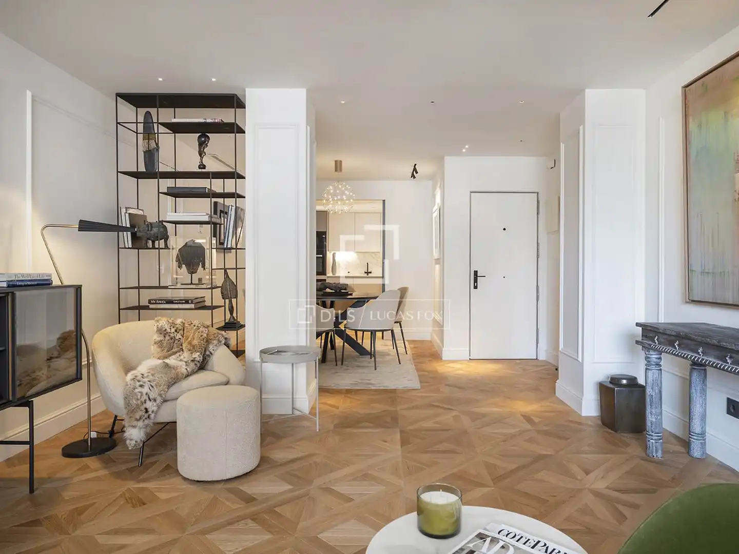 Living room of Flat for sale in Barcelona  with Air Conditioner, Heating and Parquet flooring