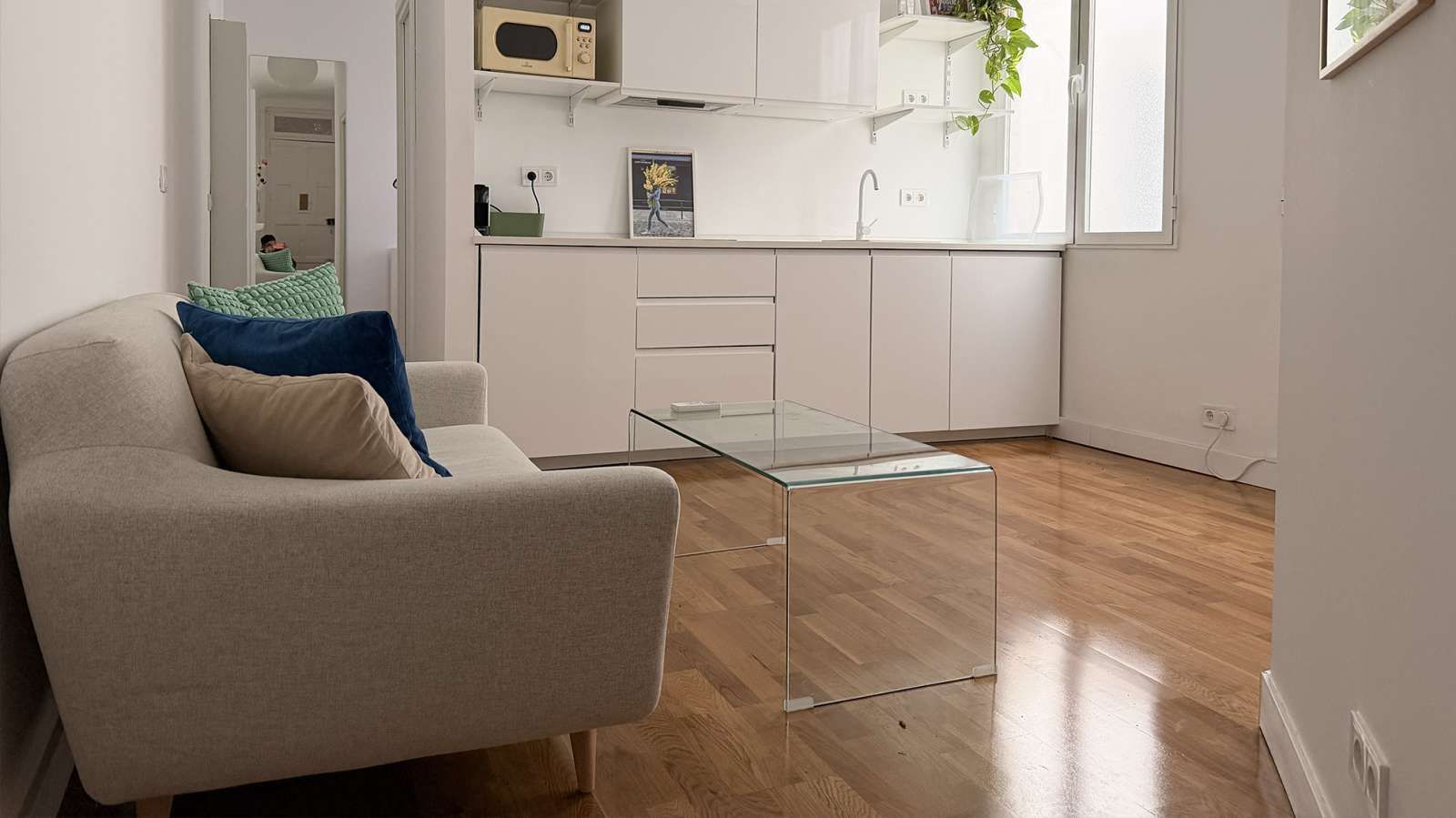 Sala d'estar de Apartament per a compartir en  Madrid Capital amb Aire condicionat, Calefacció i Terrassa