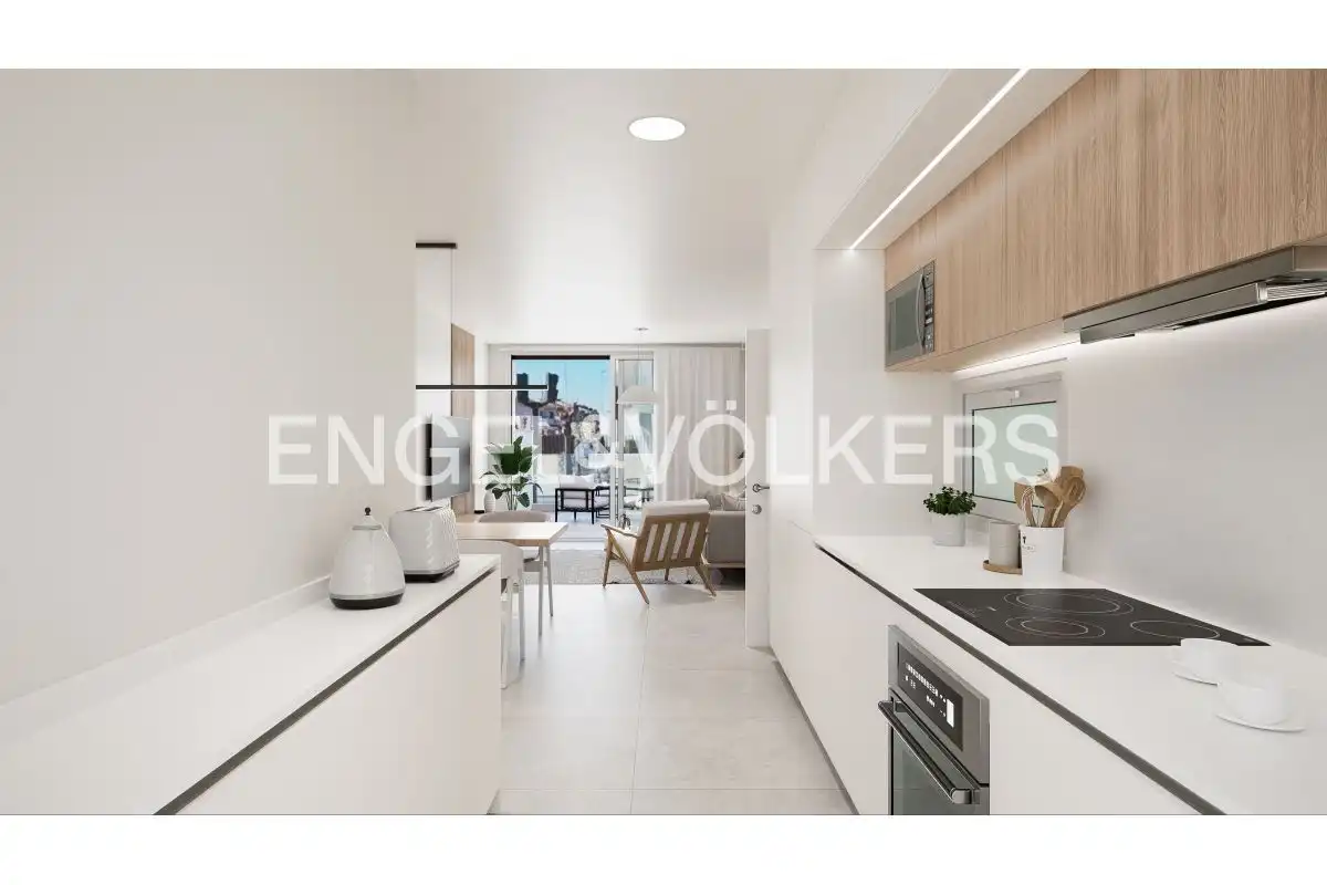 Cocina de Apartamento en venta en Pilar de la Horadada con Aire acondicionado, Calefacción y Terraza
