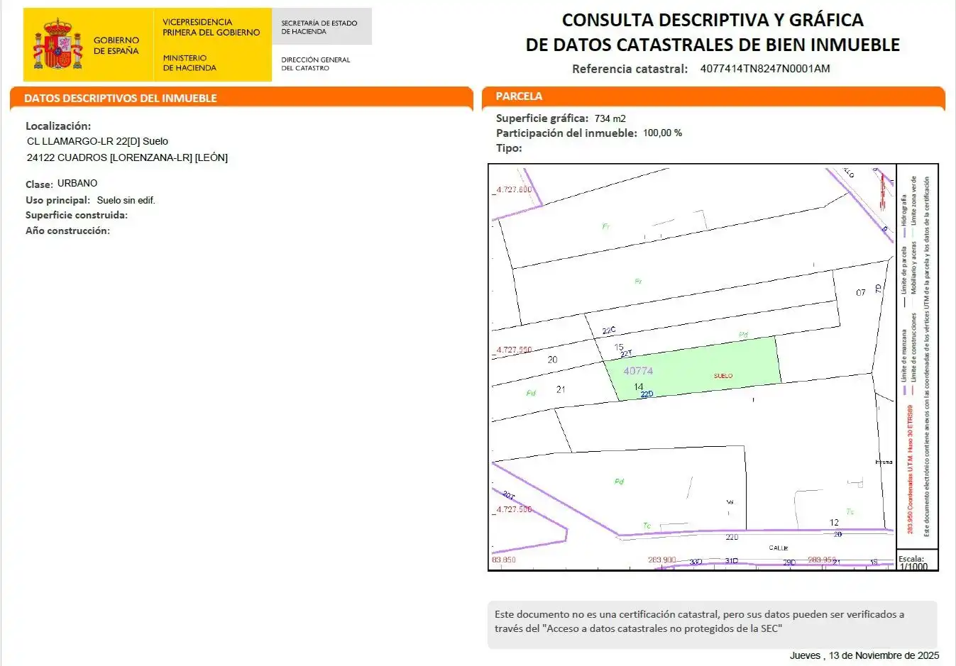 Residencial en venta en Cuadros