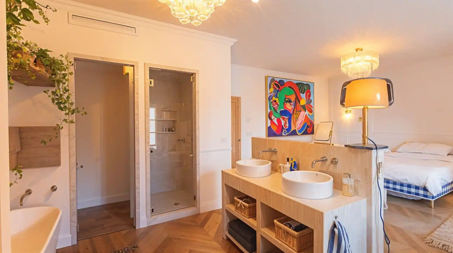 Badezimmer von Dachboden zum Verkauf in  Palma de Mallorca mit Klimaanlage, Heizung und Terrasse