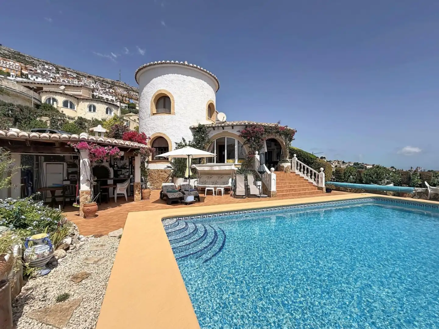 Piscina de Casa o chalet en venta en Benitachell / El Poble Nou de Benitatxell con Aire acondicionado, Calefacción y Jardín privado