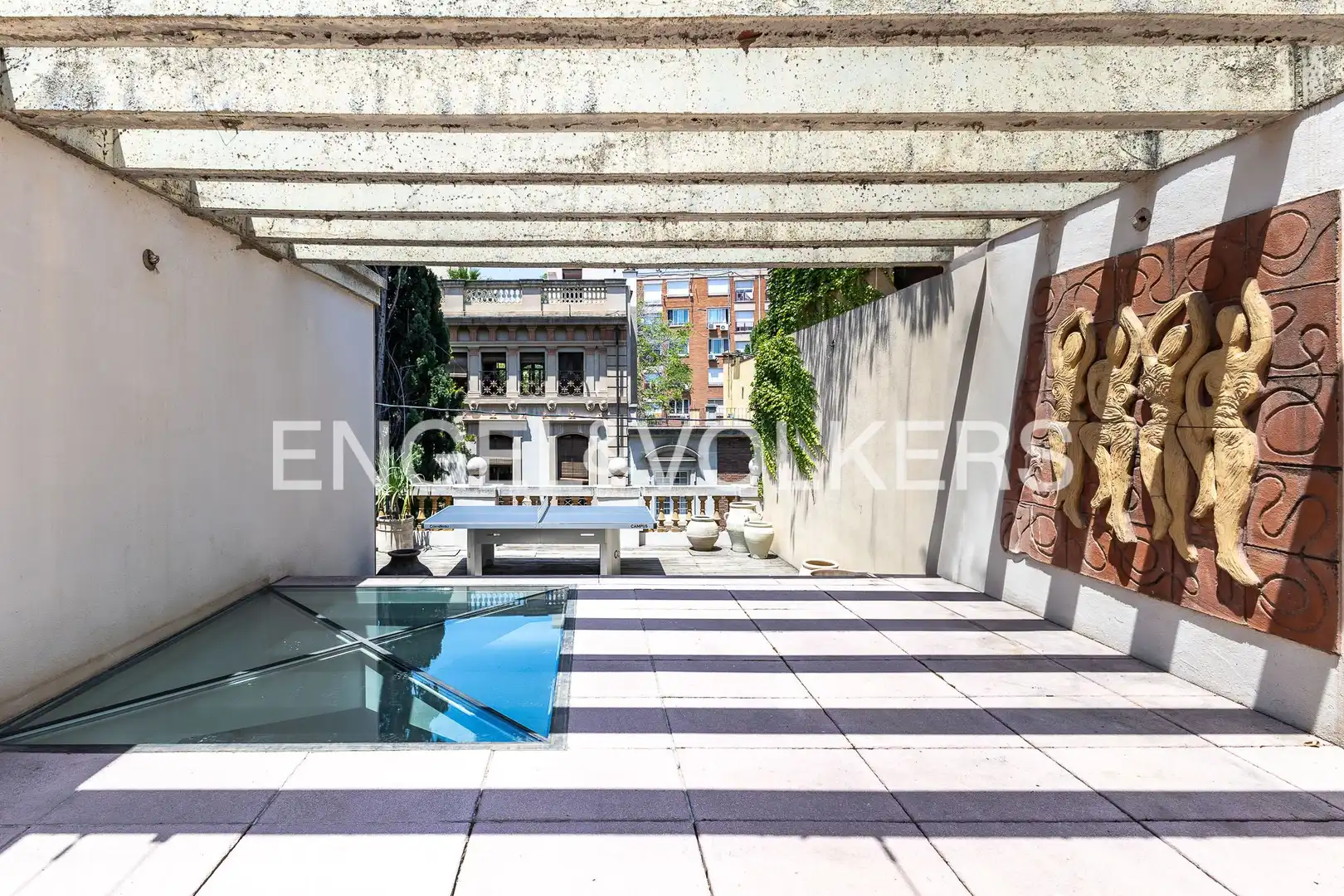 Terrace of Houses for rent in Barcelona  with Air Conditioner, Heating and Private garden