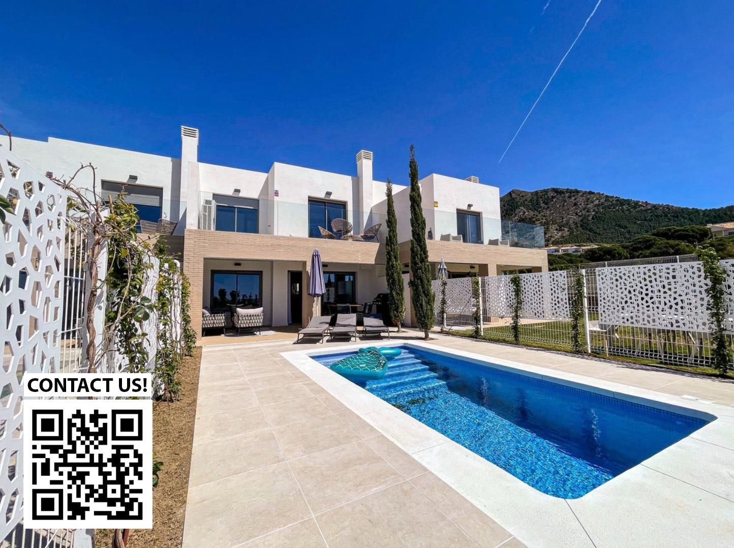 Exterior view of Single-family semi-detached to rent in Mijas  with Air Conditioner, Heating and Private garden