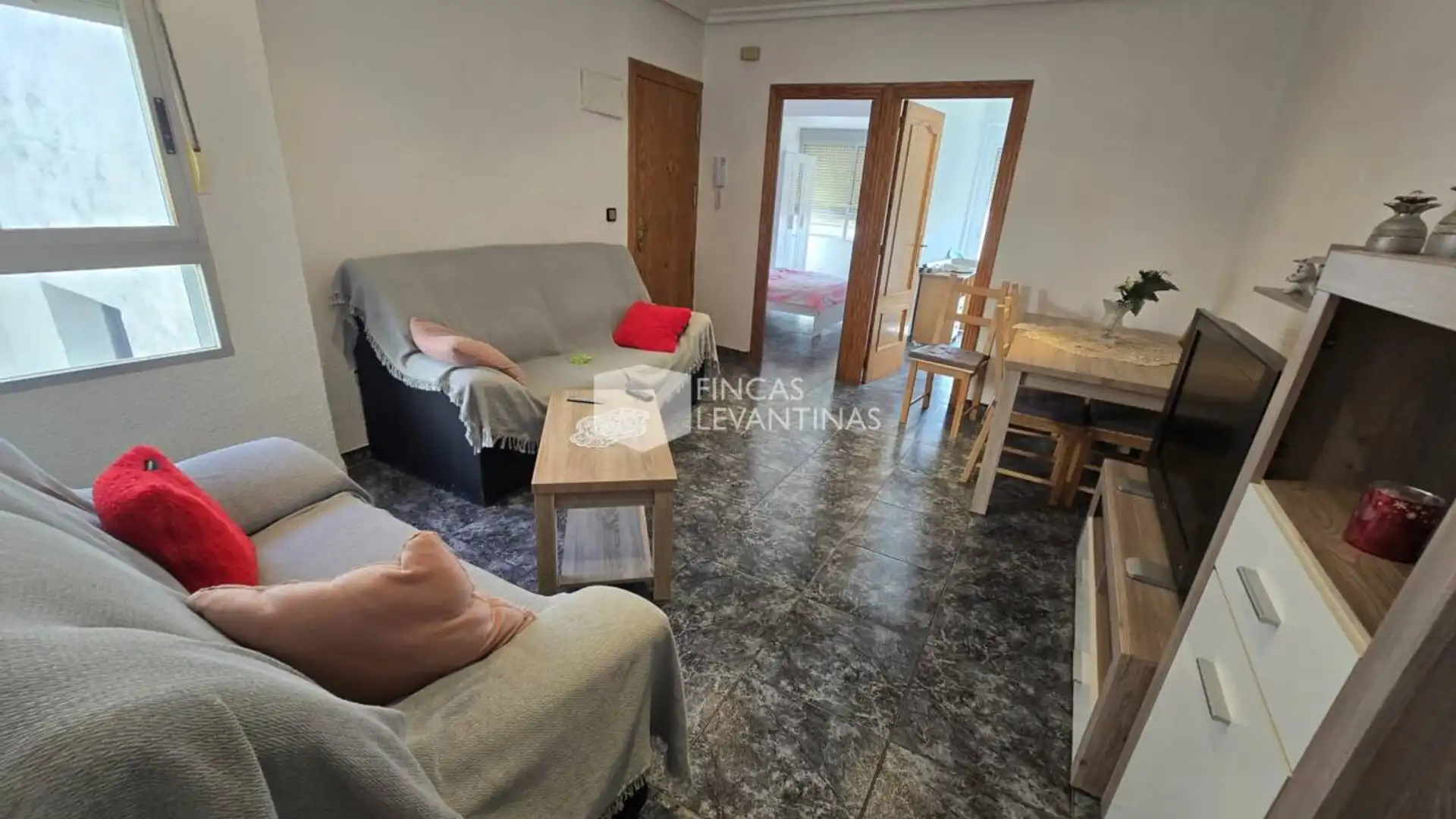 Sala de estar de Piso en venta en Elda con Amueblado y Balcón