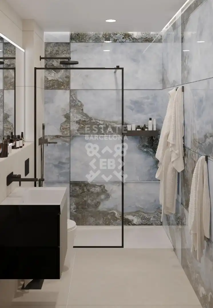 Badezimmer von Dachboden zum Verkauf in Barcelona mit Terrasse