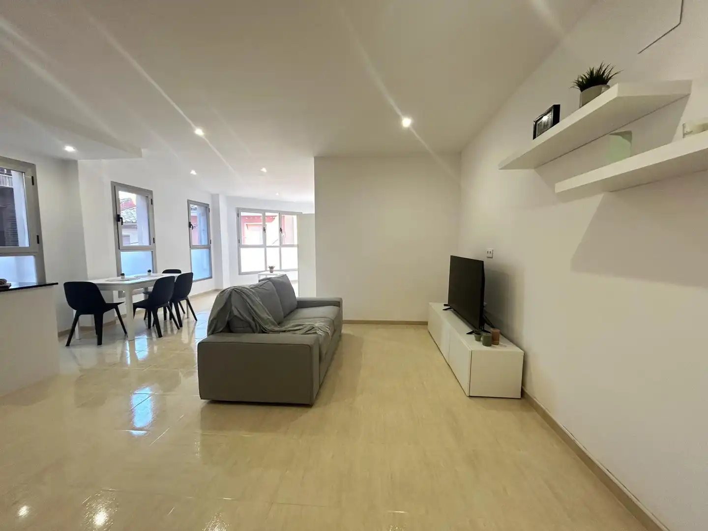 Sala de estar de Apartamento de alquiler en Burriana / Borriana con Aire acondicionado, Calefacción y Amueblado