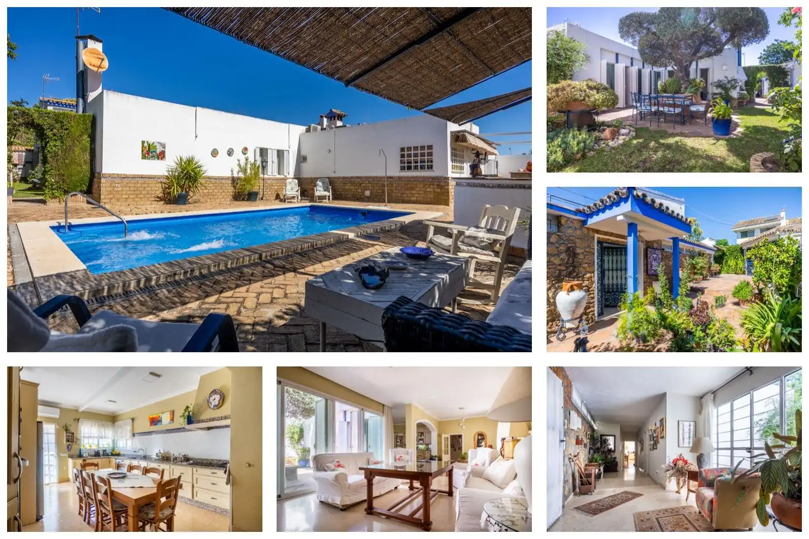 Außenansicht von Haus oder Chalet zum Verkauf in Tomares mit Klimaanlage, Heizung und Privatgarten