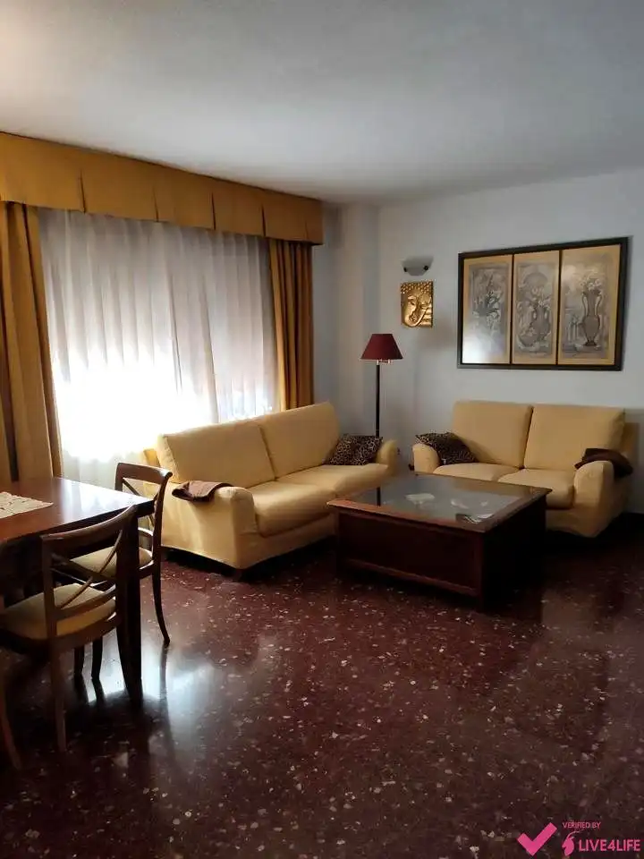 Living room of Flat for rent in Valencia  with Air Conditioner, Heating and Furnished