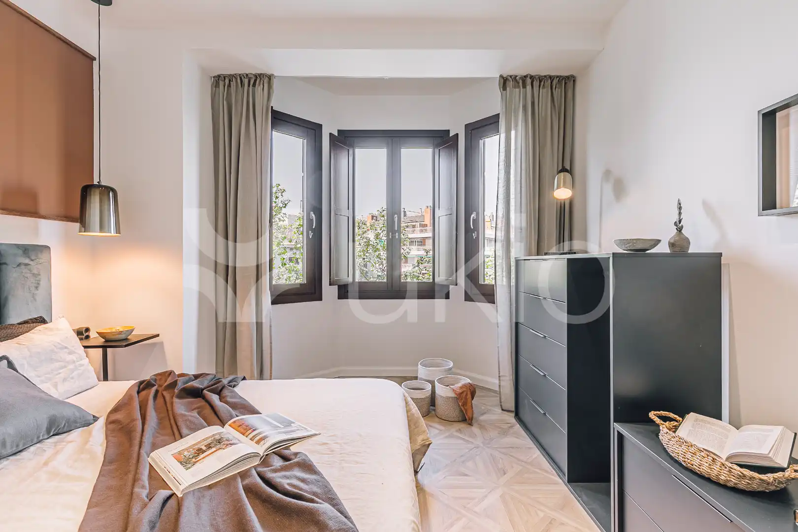 Habitación de Apartamento de alquiler en Barcelona con Aire acondicionado, Calefacción y Amueblado