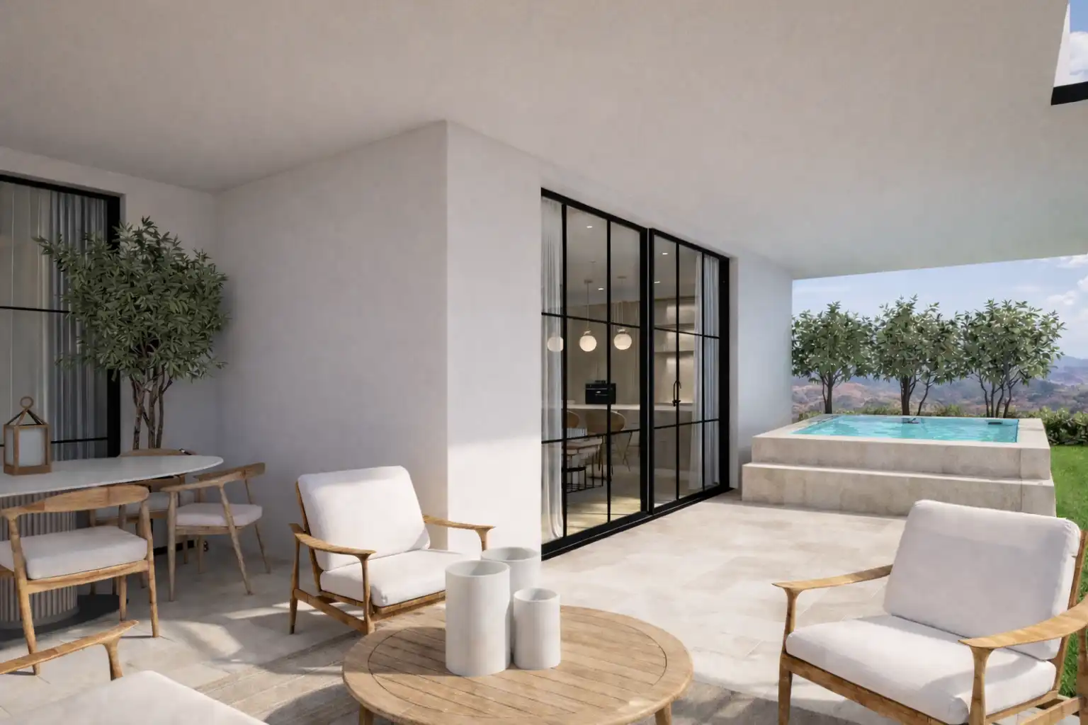 Terrace of Apartments for sale in Guaro  with Air Conditioner, Terrace and Swimming Pool